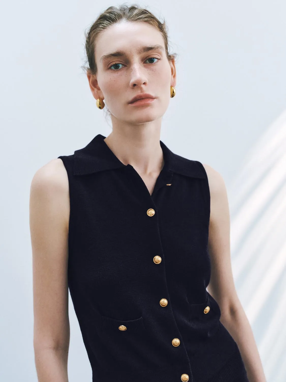 Knitted Sleeveless Cardigans sold by Urban Revivo product image thumbnail 4