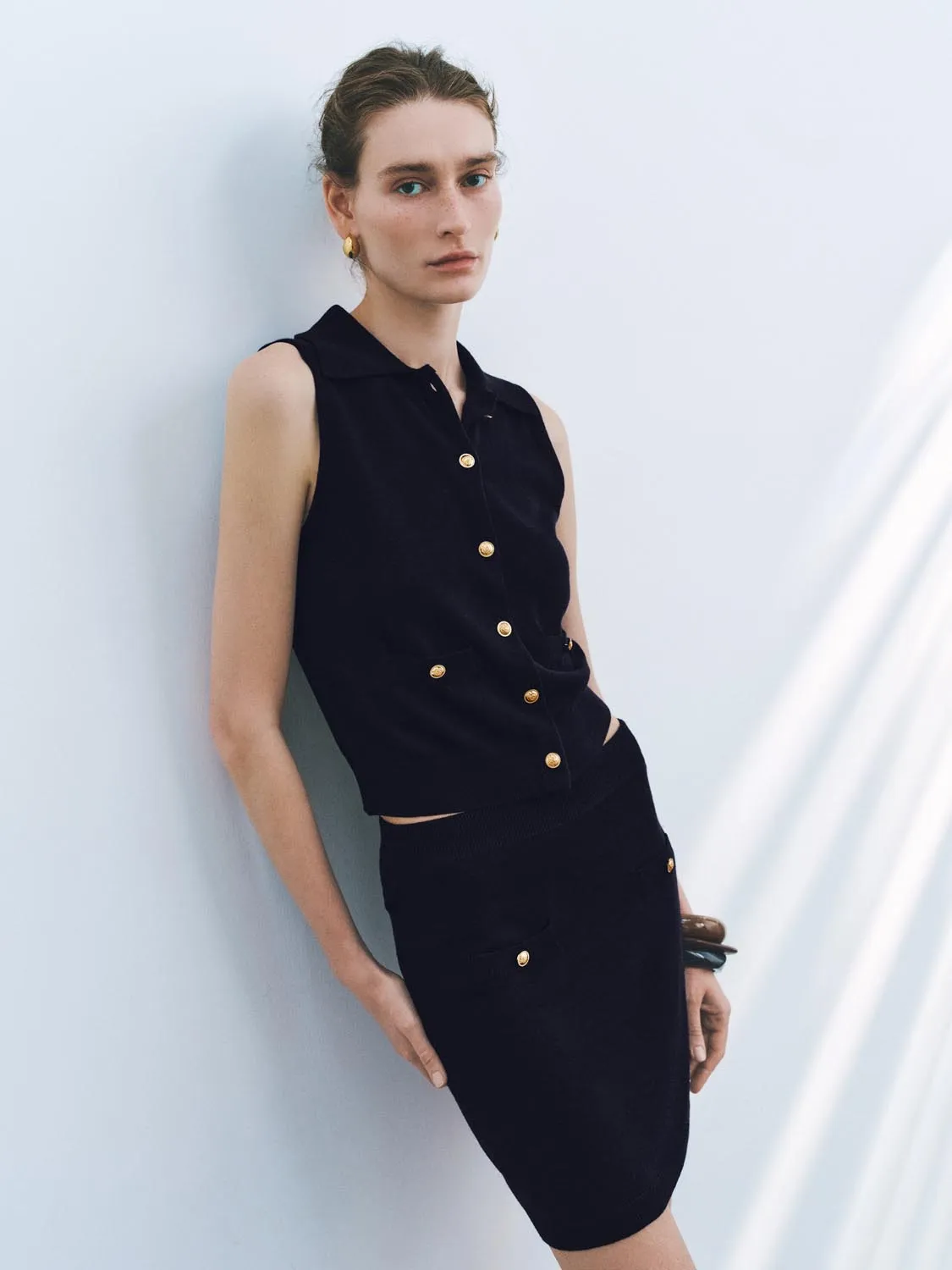 Knitted Sleeveless Cardigans sold by Urban Revivo product image thumbnail 2