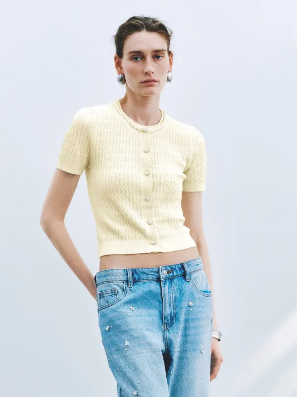Short Sleeve Knitted Cardigans sold by Urban Revivo