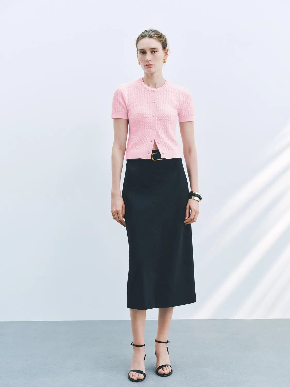 Short Sleeve Knitted Cardigans sold by Urban Revivo product image thumbnail 4