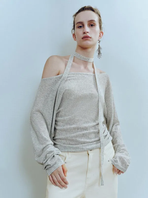 Scarf Knitted T-Shirts sold by Urban Revivo