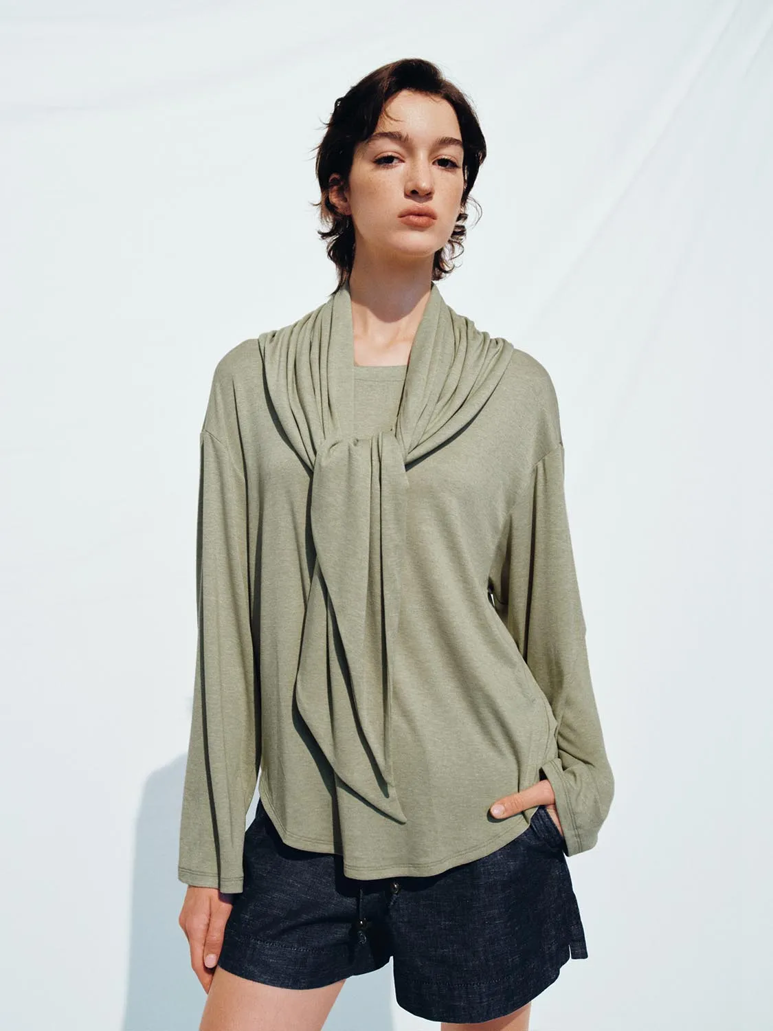 Scarf Decor T-Shirts sold by Urban Revivo