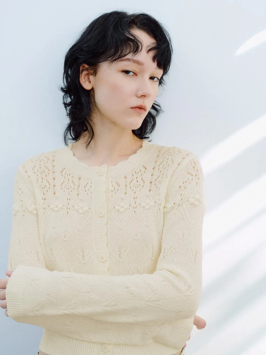 Lace Knitted Cardigans sold by Urban Revivo product image thumbnail 3