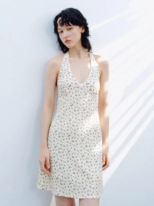 Halter Neck A-Line Mini Dresses sold by Urban Revivo