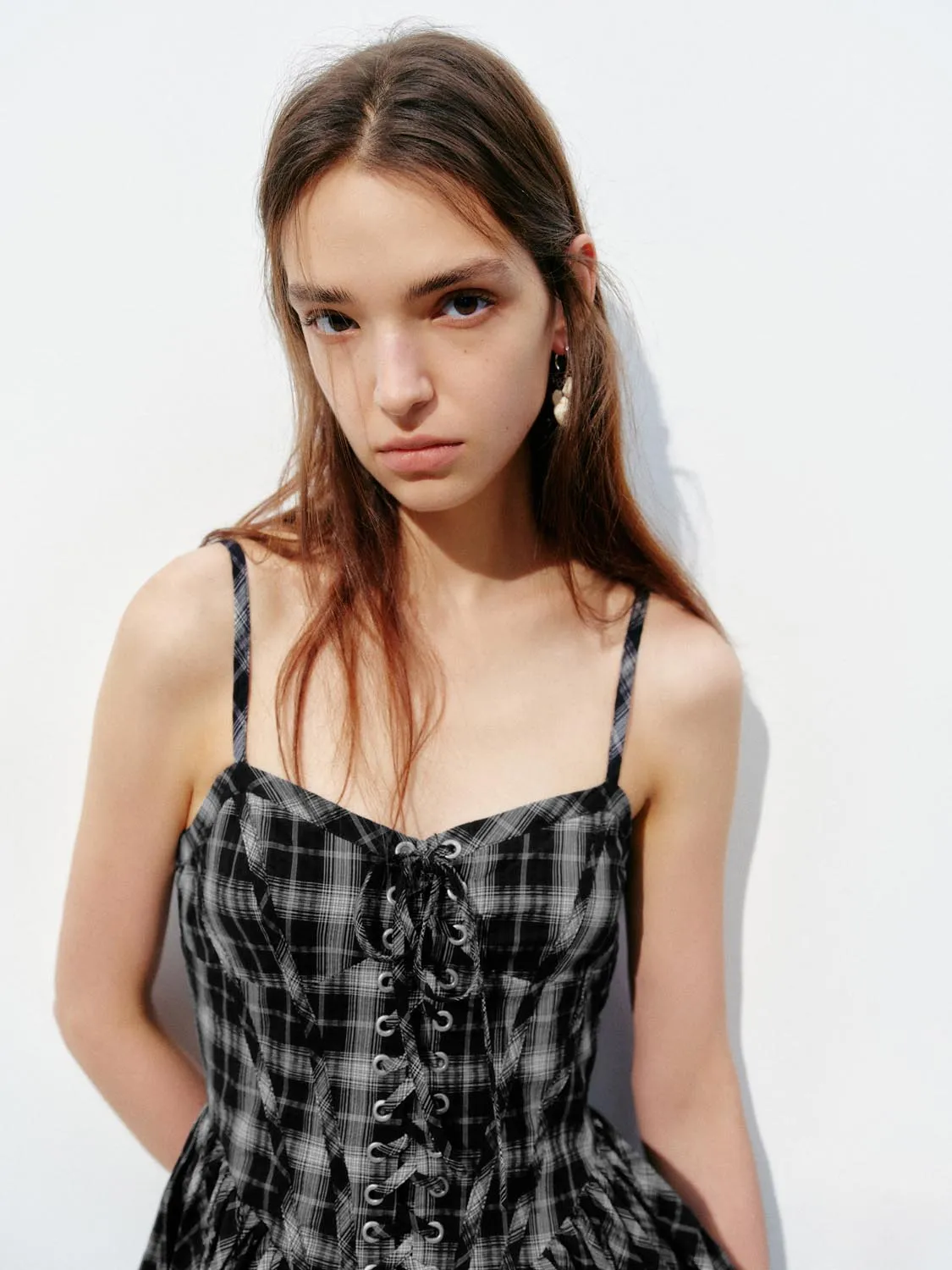 Camisole Plaid A-Line Mini Dresses sold by Urban Revivo product image thumbnail 3