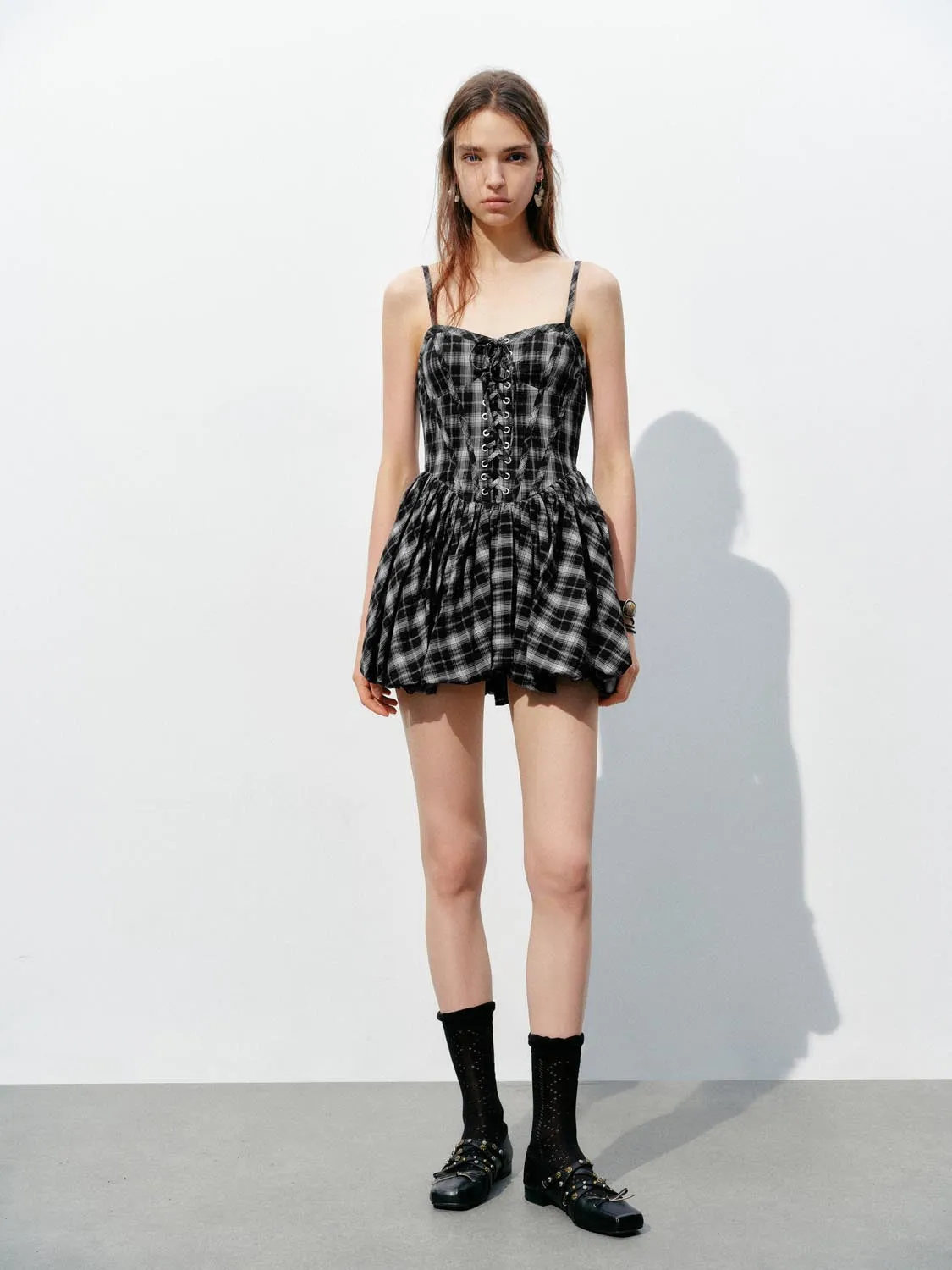 Camisole Plaid A-Line Mini Dresses sold by Urban Revivo product image thumbnail 4