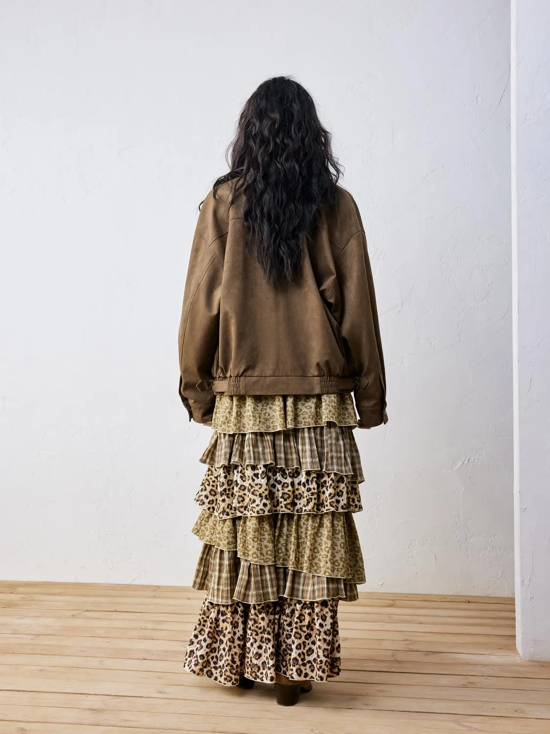 Tiered A-Line Maxi Skirts sold by Urban Revivo product image thumbnail 4