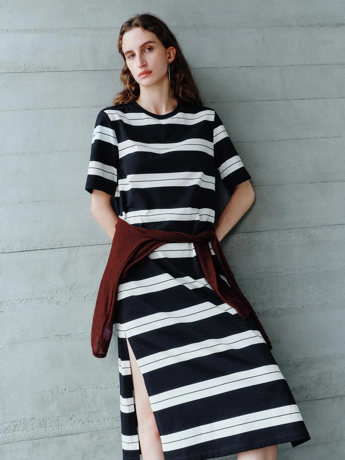 Stripe Straight Maxi Dresses sold by Urban Revivo product image thumbnail 5