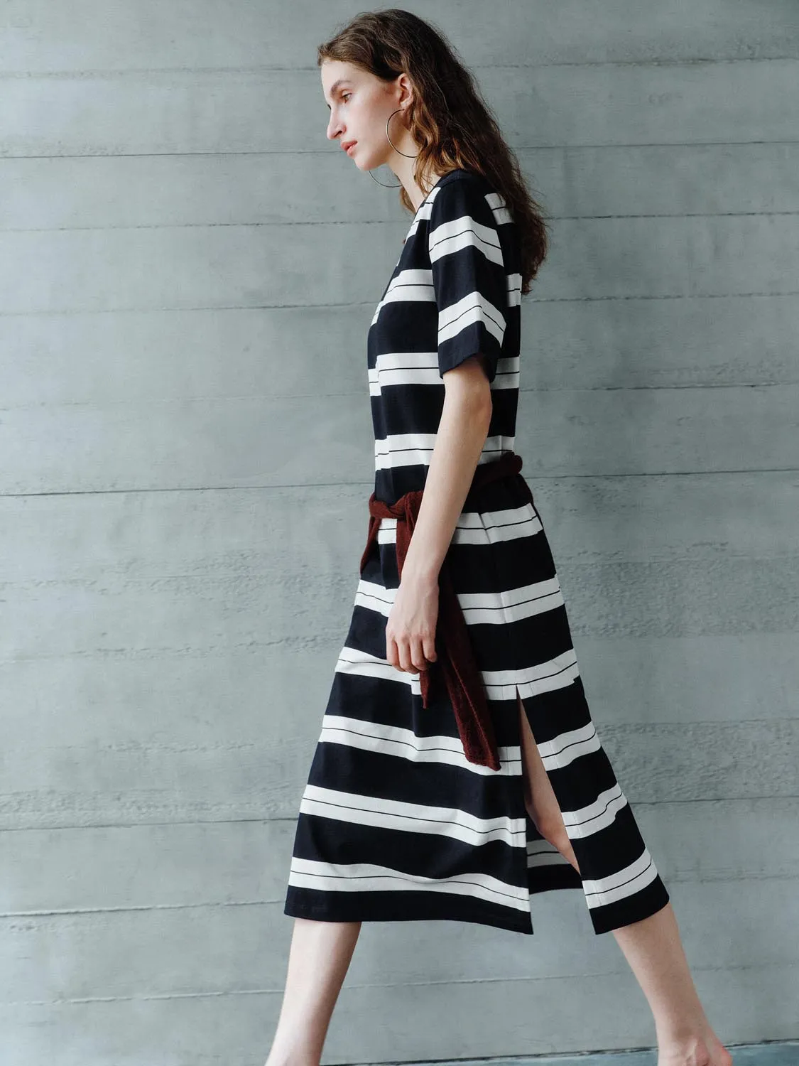 Stripe Straight Maxi Dresses sold by Urban Revivo product image thumbnail 2