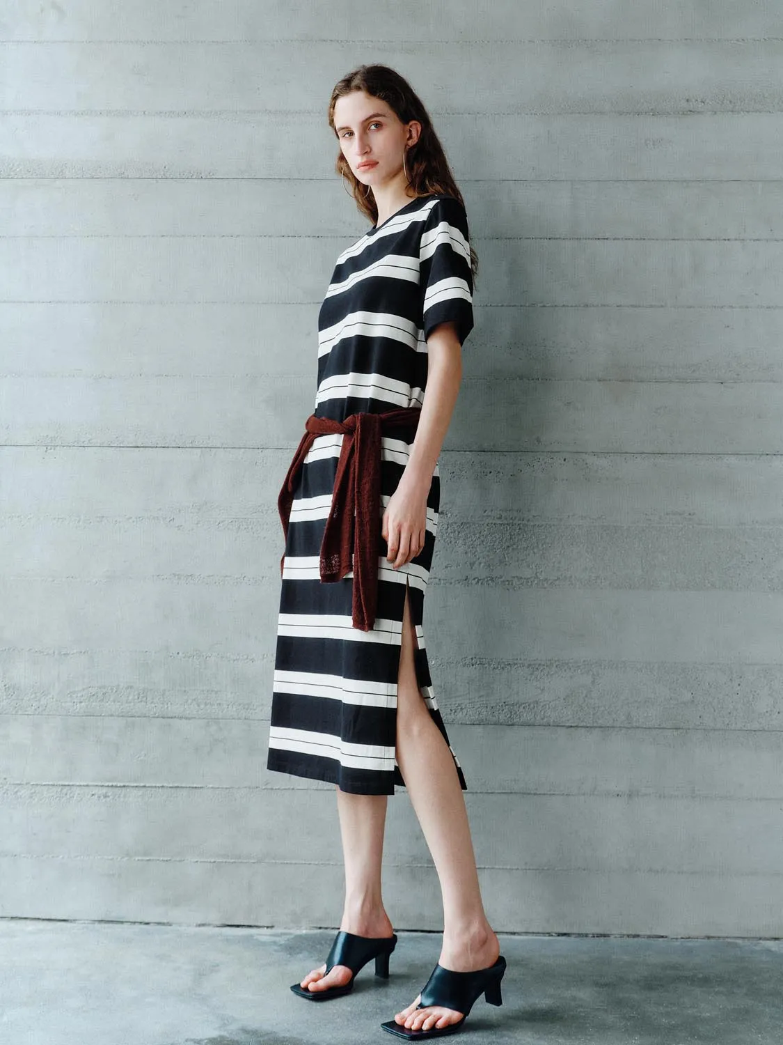 Stripe Straight Maxi Dresses sold by Urban Revivo product image thumbnail 4