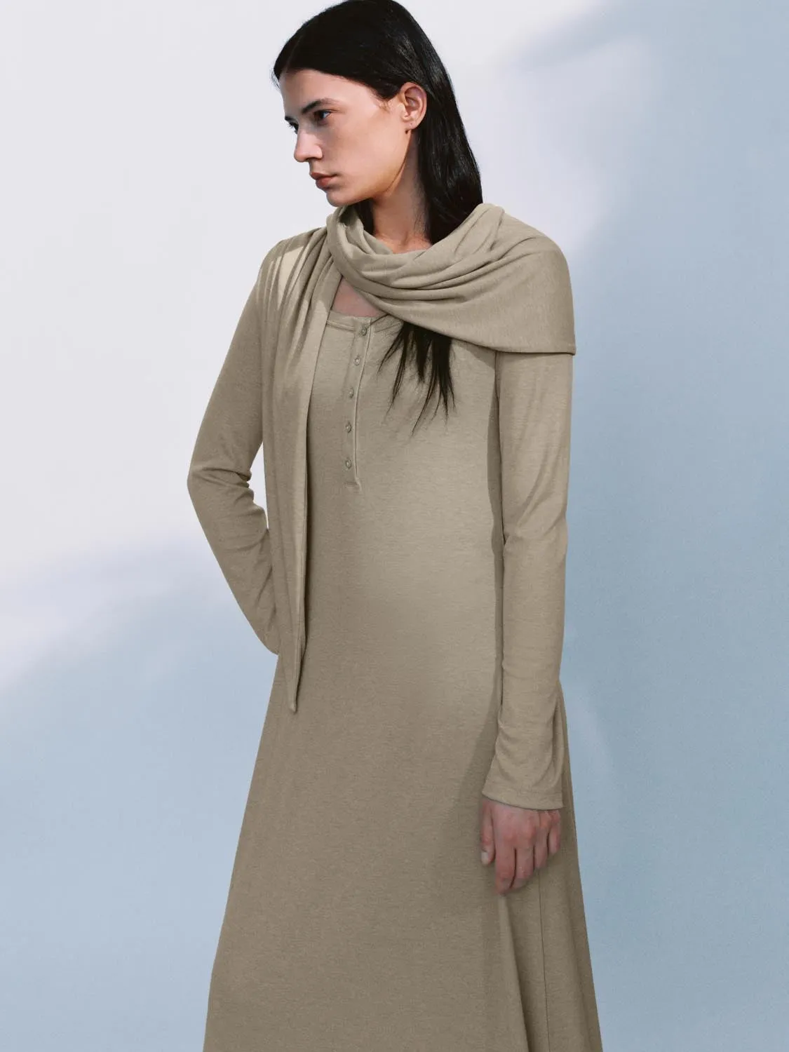 A-Line Shawl Maxi Scarf Dresses sold by Urban Revivo product image thumbnail 2