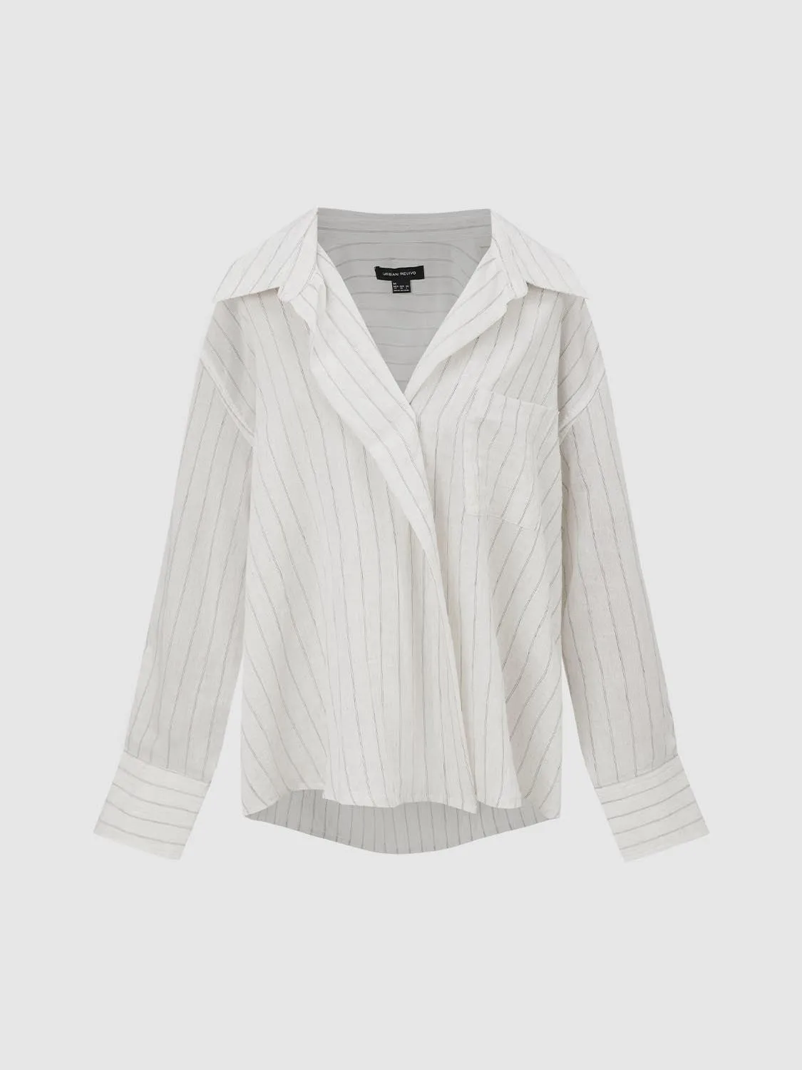 Striped Long Sleeve Shirts sold by Urban Revivo product image thumbnail 4