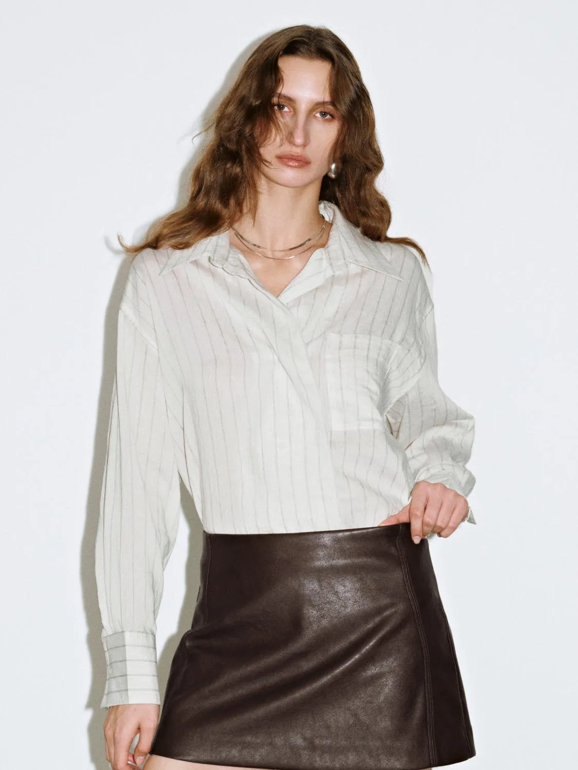 Striped Long Sleeve Shirts sold by Urban Revivo product image thumbnail 3