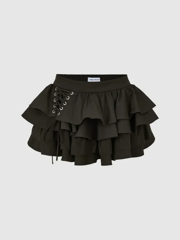 Tiered A-Line Mini Skirts made by Urban Revivo