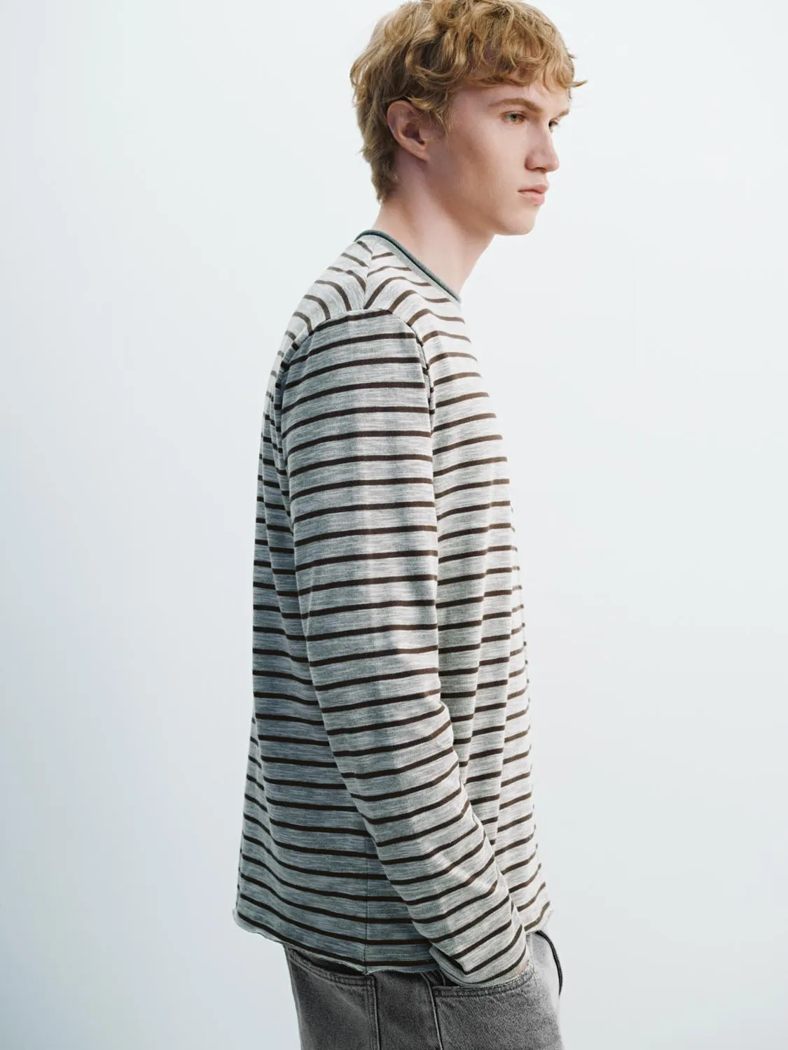 Striped Long Sleeve T-Shirts sold by Urban Revivo product image thumbnail 2