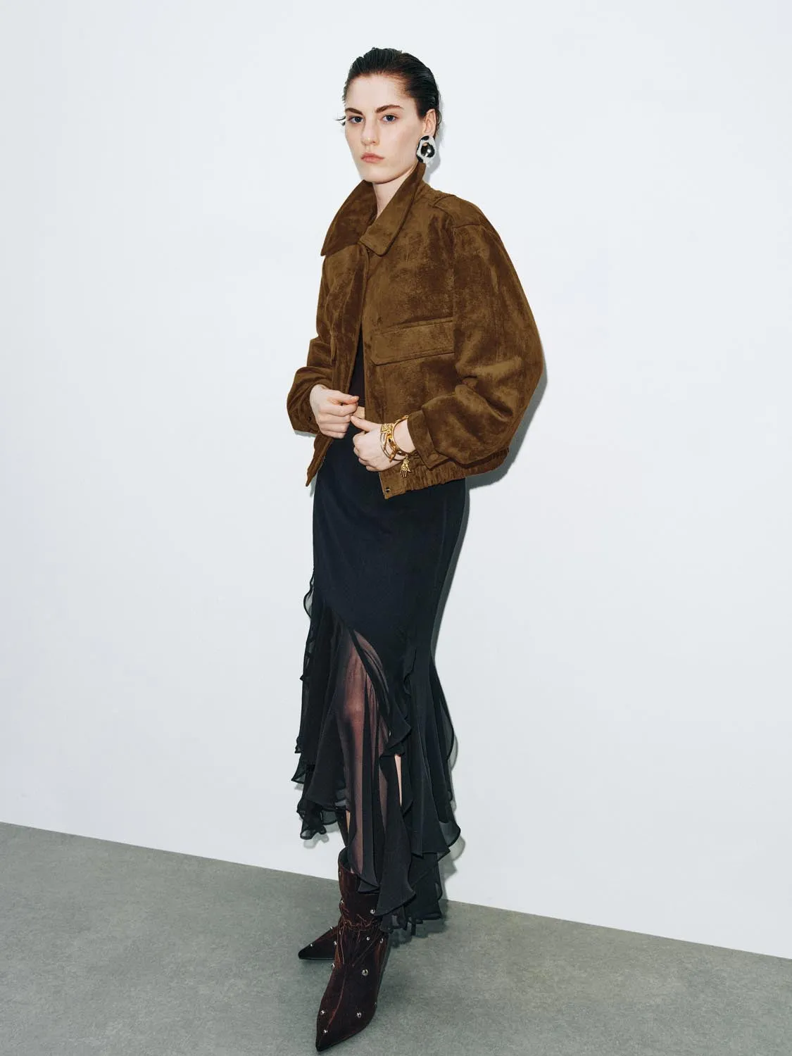 Suede Cropped Jackets sold by Urban Revivo product image thumbnail 5