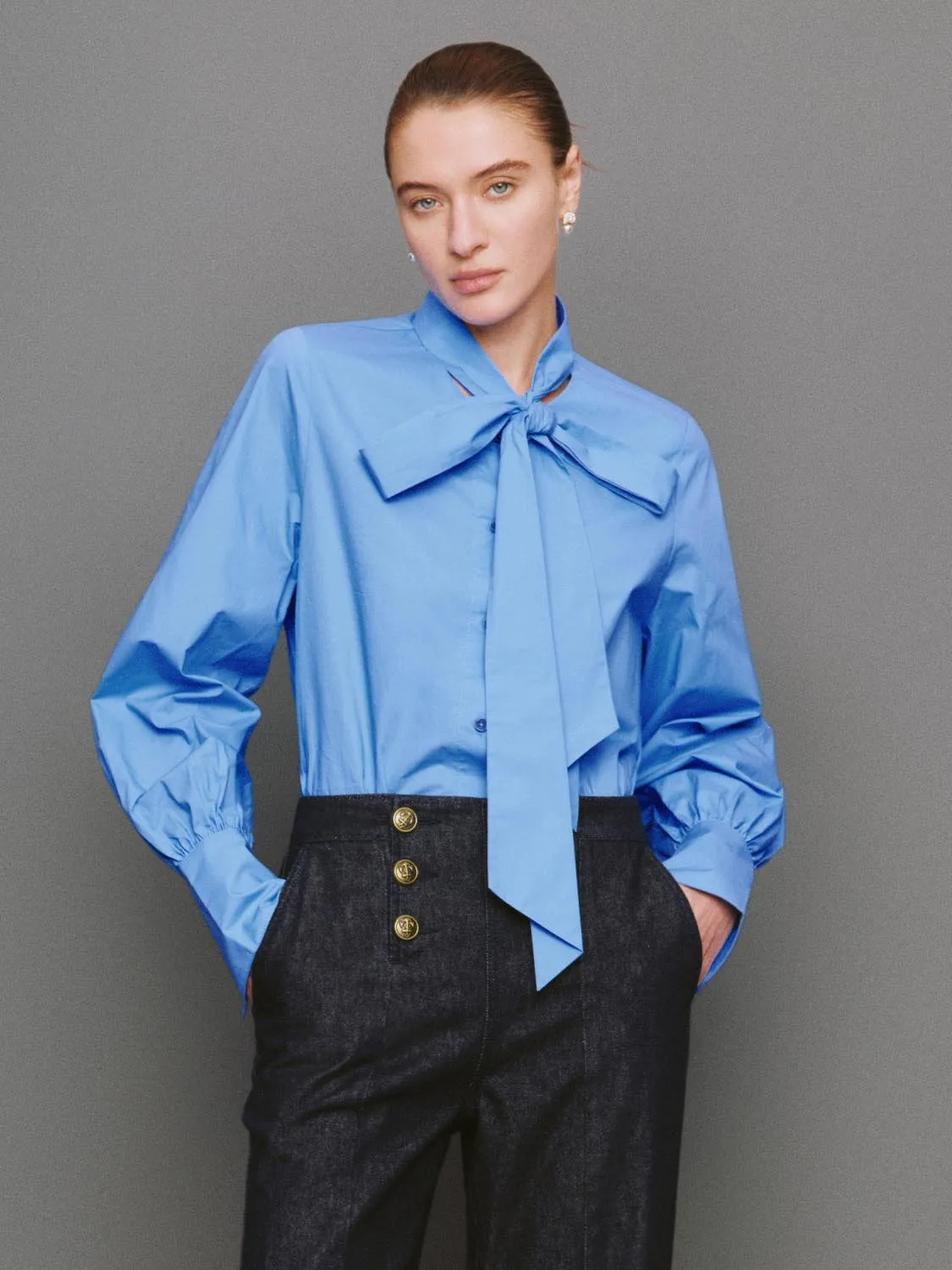 Bow Décor Long Sleeve Shirts sold by Urban Revivo