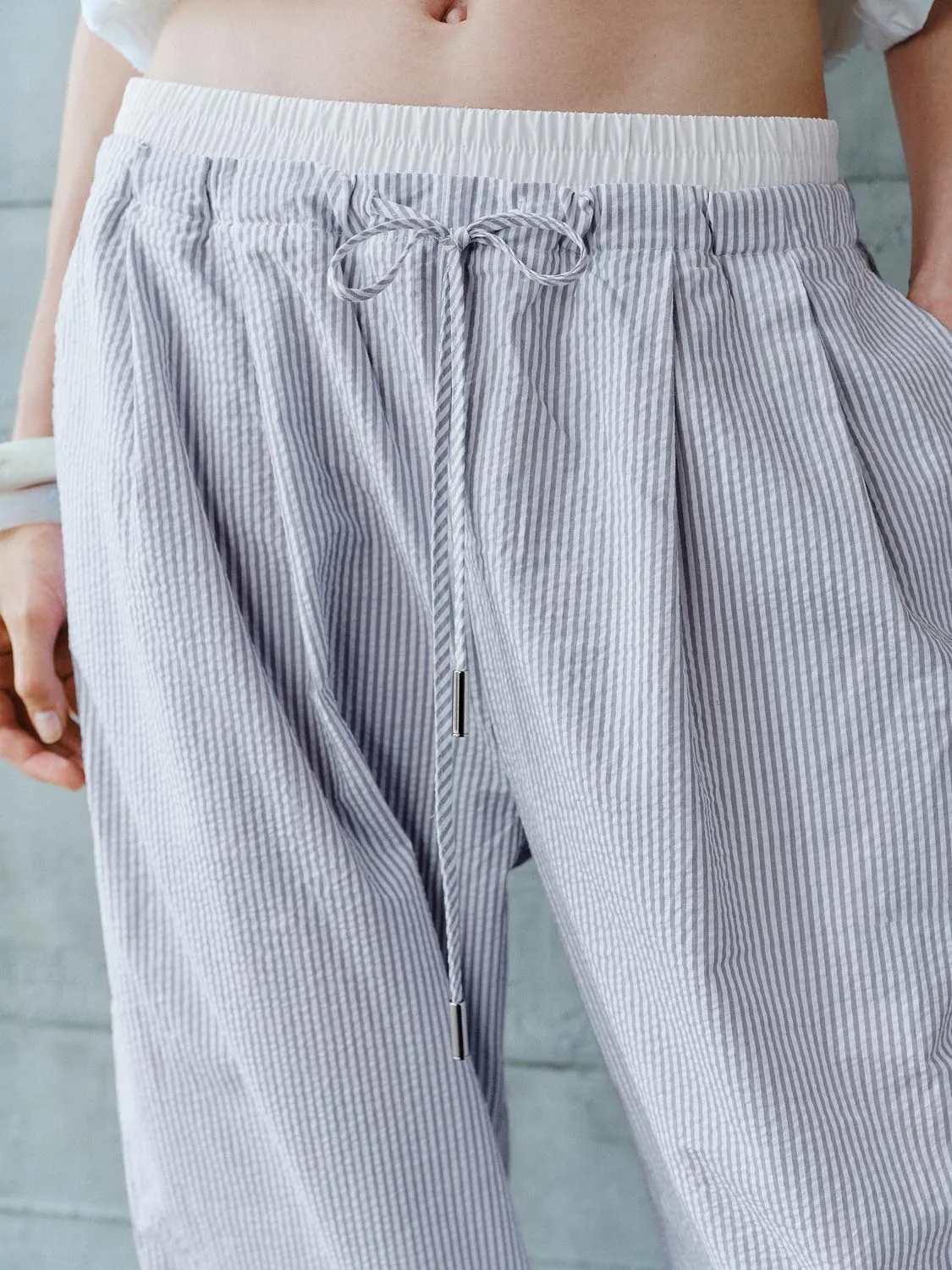 Drawstring Wide-Leg Pants sold by Urban Revivo product image thumbnail 5