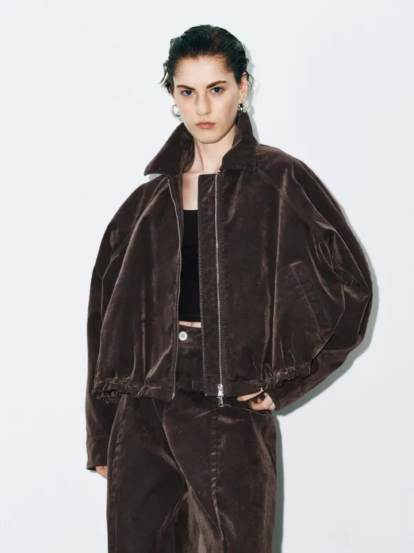 Cropped Zip Up Front Jackets sold by Urban Revivo