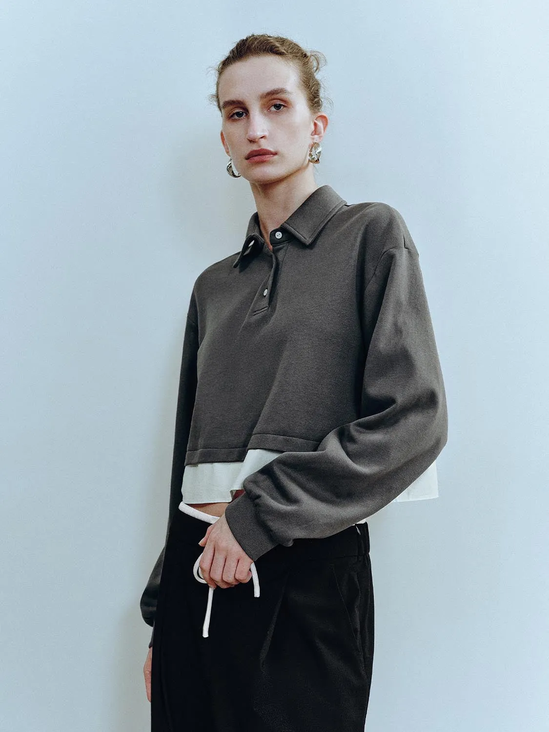 Cropped Sweatshirts sold by Urban Revivo product image thumbnail 3