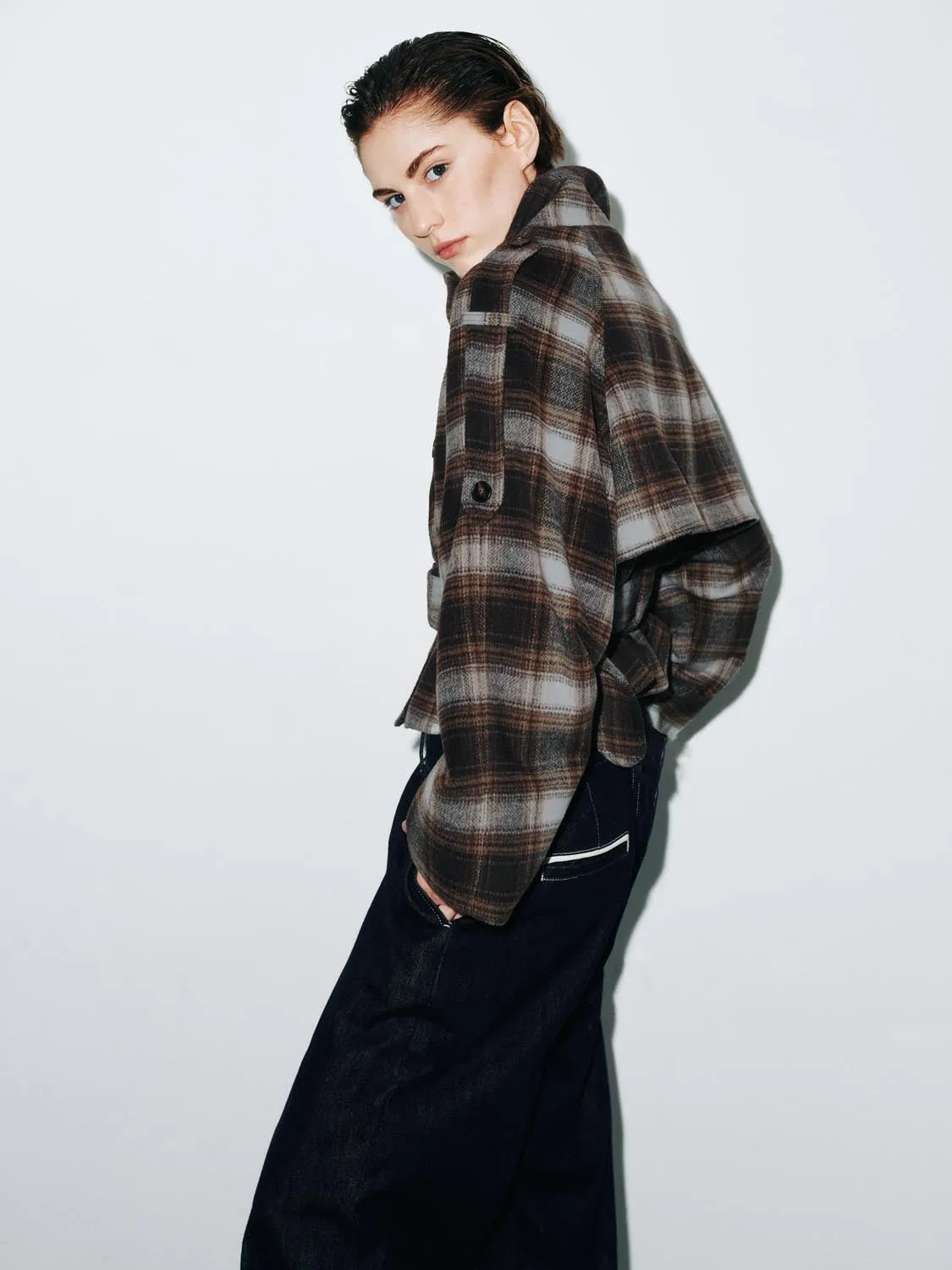Plaid Wool Blend Jackets - Suggy sold by Urban Revivo product image thumbnail 2
