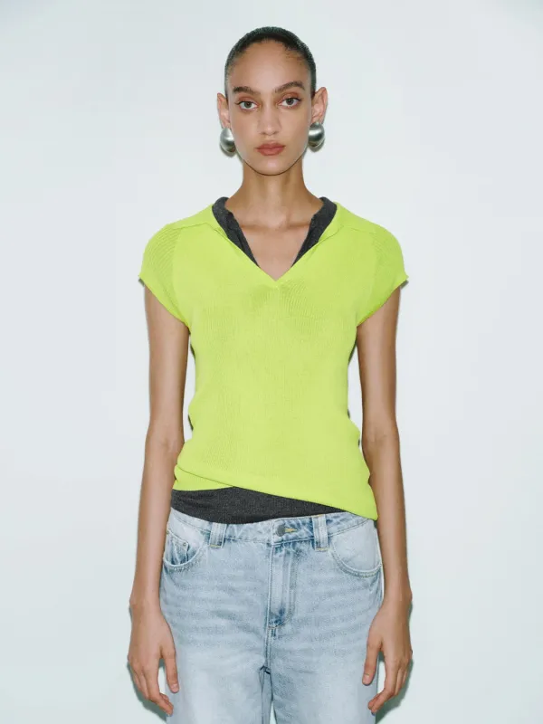 Knitted Short Sleeve T-Shirts sold by Urban Revivo