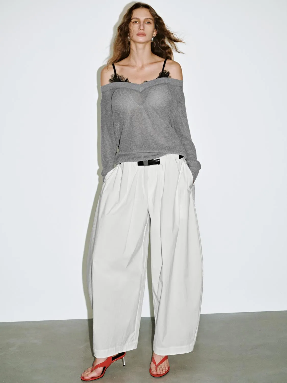 Lace Décor Knitted T-Shirts sold by Urban Revivo product image thumbnail 4