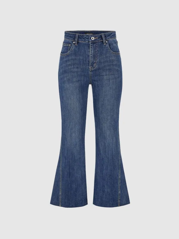 Denim Flared Jeans sold by Urban Revivo