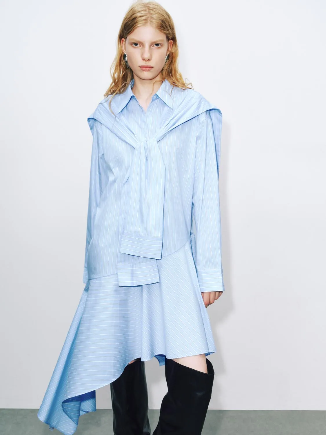 Scarf Décor Irregular Hem A-Line Maxi Dresses sold by Urban Revivo product image thumbnail 2