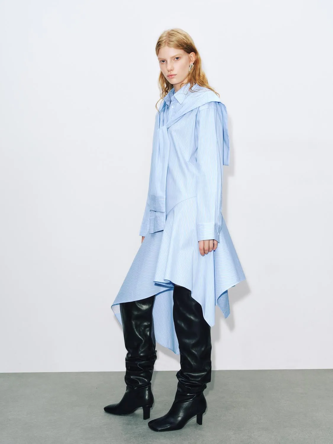 Scarf Décor Irregular Hem A-Line Maxi Dresses sold by Urban Revivo product image thumbnail 4