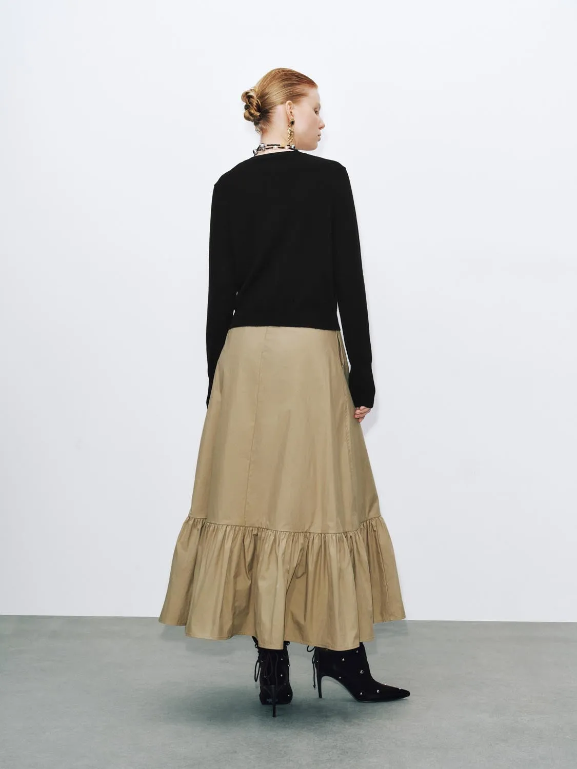 Ruffle A-Line Maxi Skirts sold by Urban Revivo product image thumbnail 4