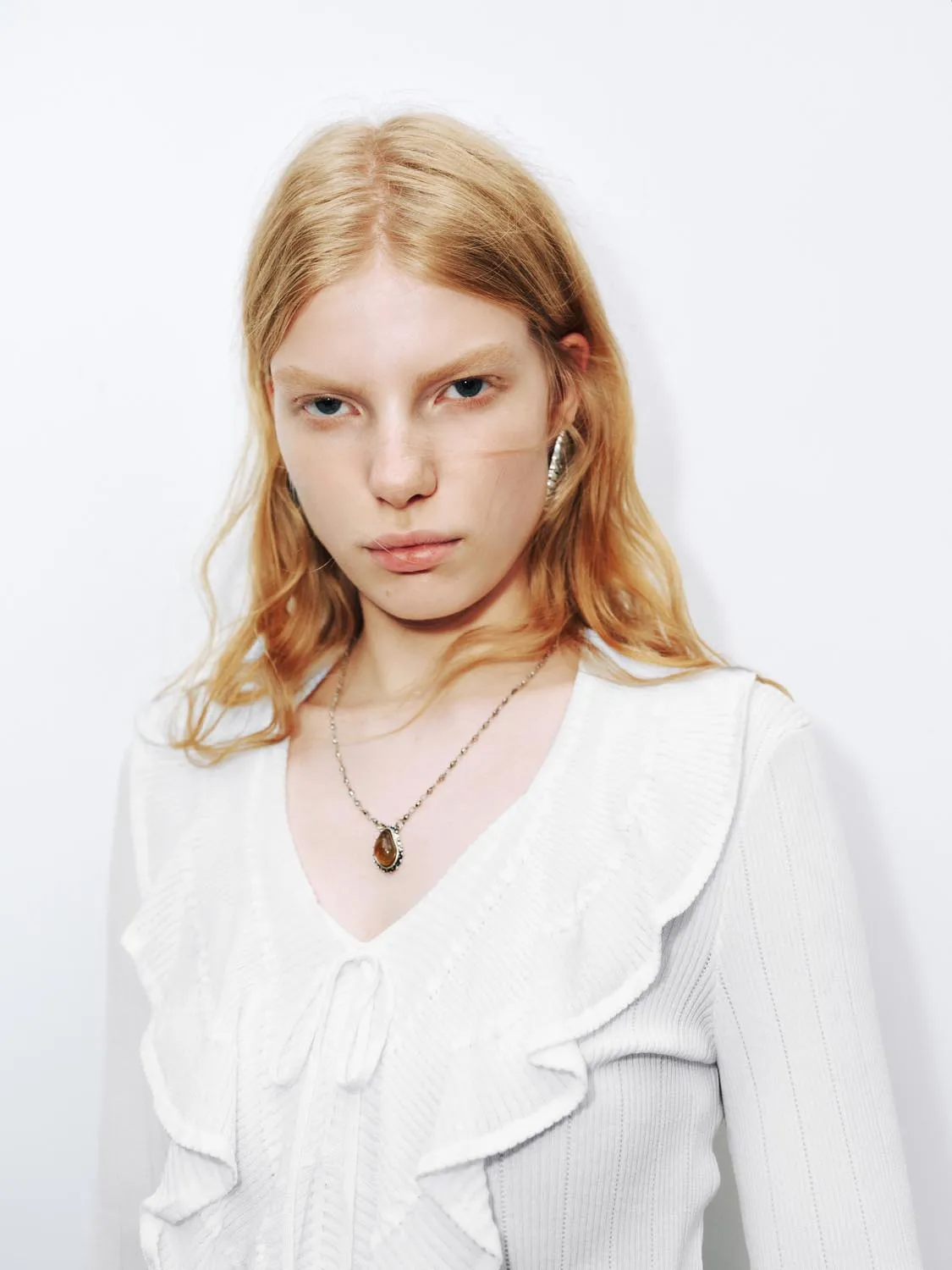 Ruffle Knitted T-Shirts sold by Urban Revivo product image thumbnail 3