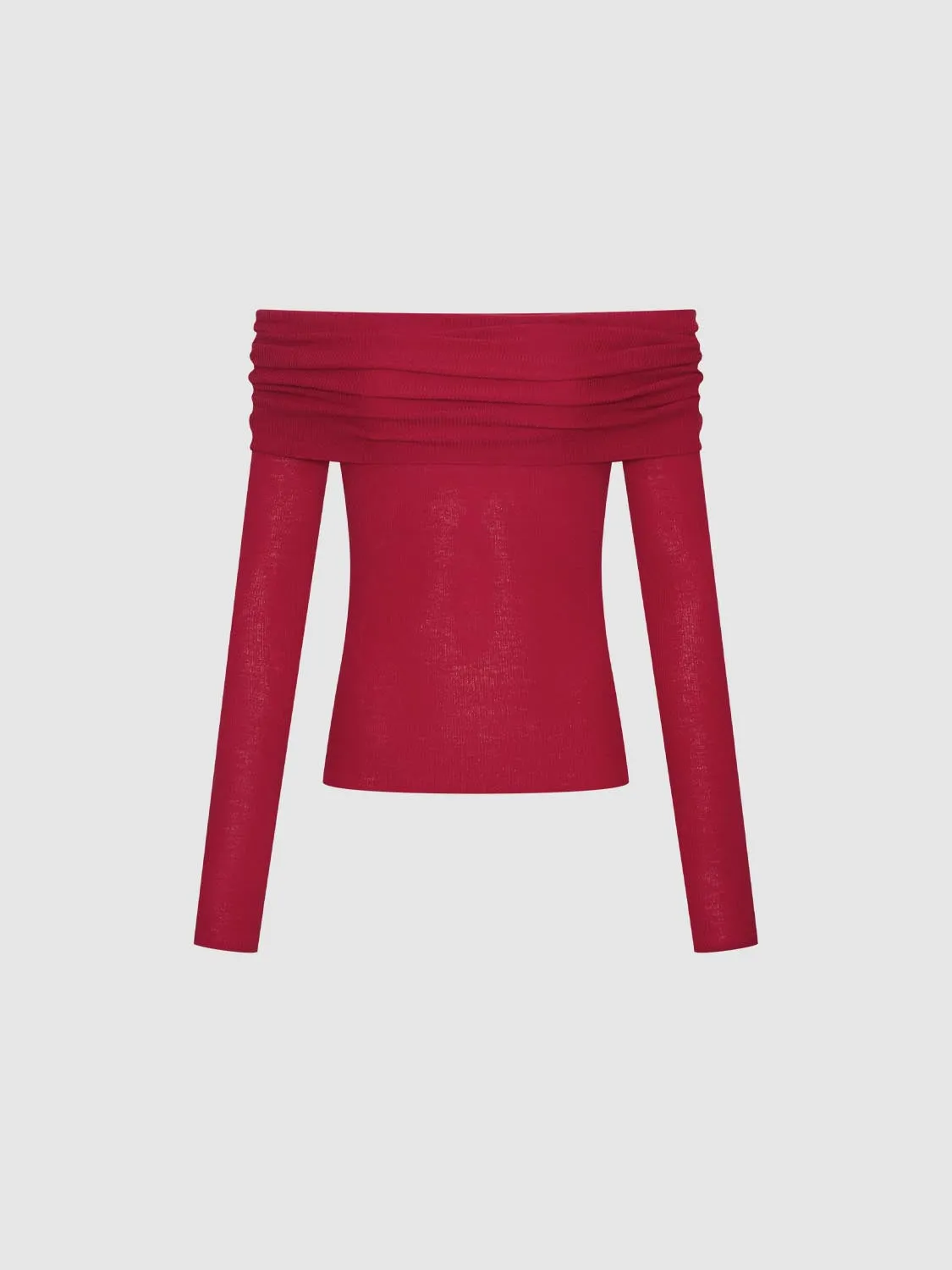 Off Shoulder Knitted T-Shirts sold by Urban Revivo product image thumbnail 4