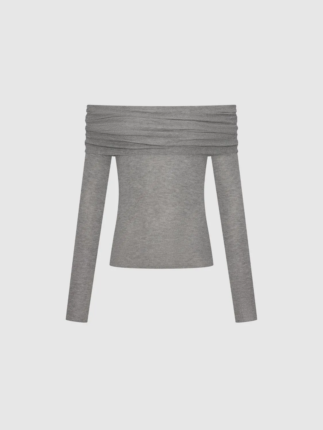 Off Shoulder Knitted T-Shirts sold by Urban Revivo