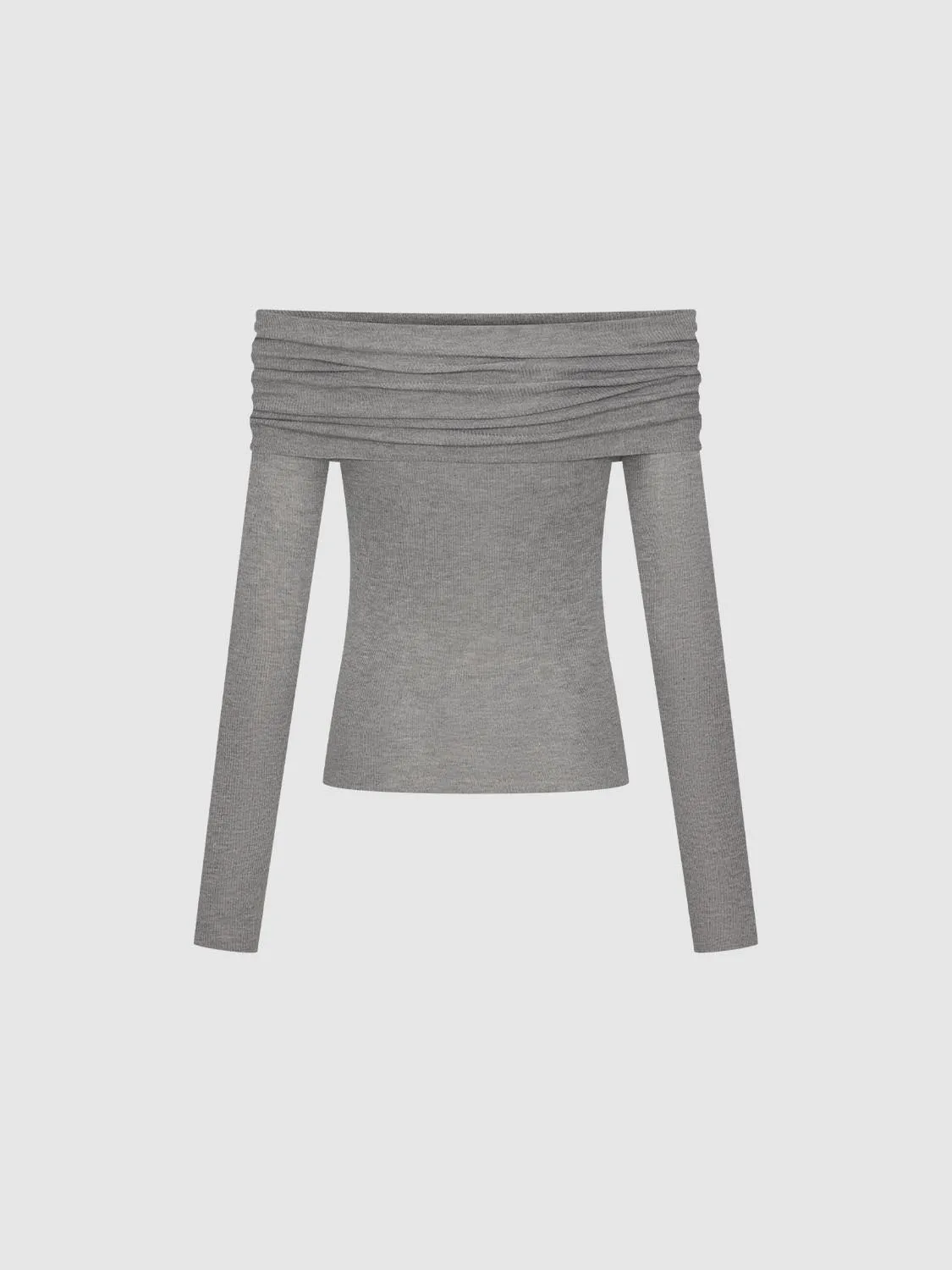 Off Shoulder Knitted T-Shirts sold by Urban Revivo product image thumbnail 2