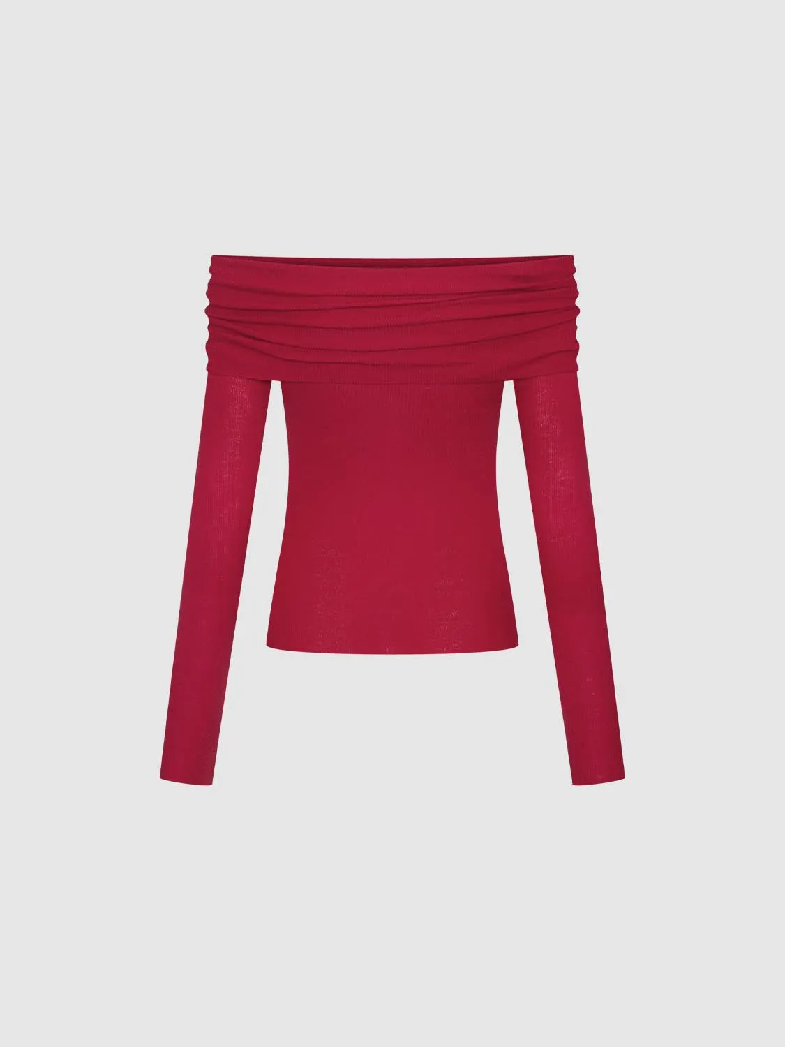 Off Shoulder Knitted T-Shirts sold by Urban Revivo product image thumbnail 5