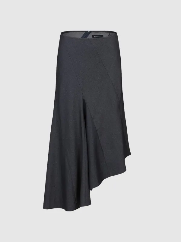 Irregular Hem Denim Skirts sold by Urban Revivo