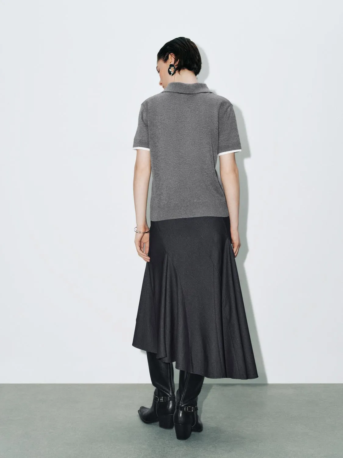 Irregular Hem Denim Skirts sold by Urban Revivo product image thumbnail 4