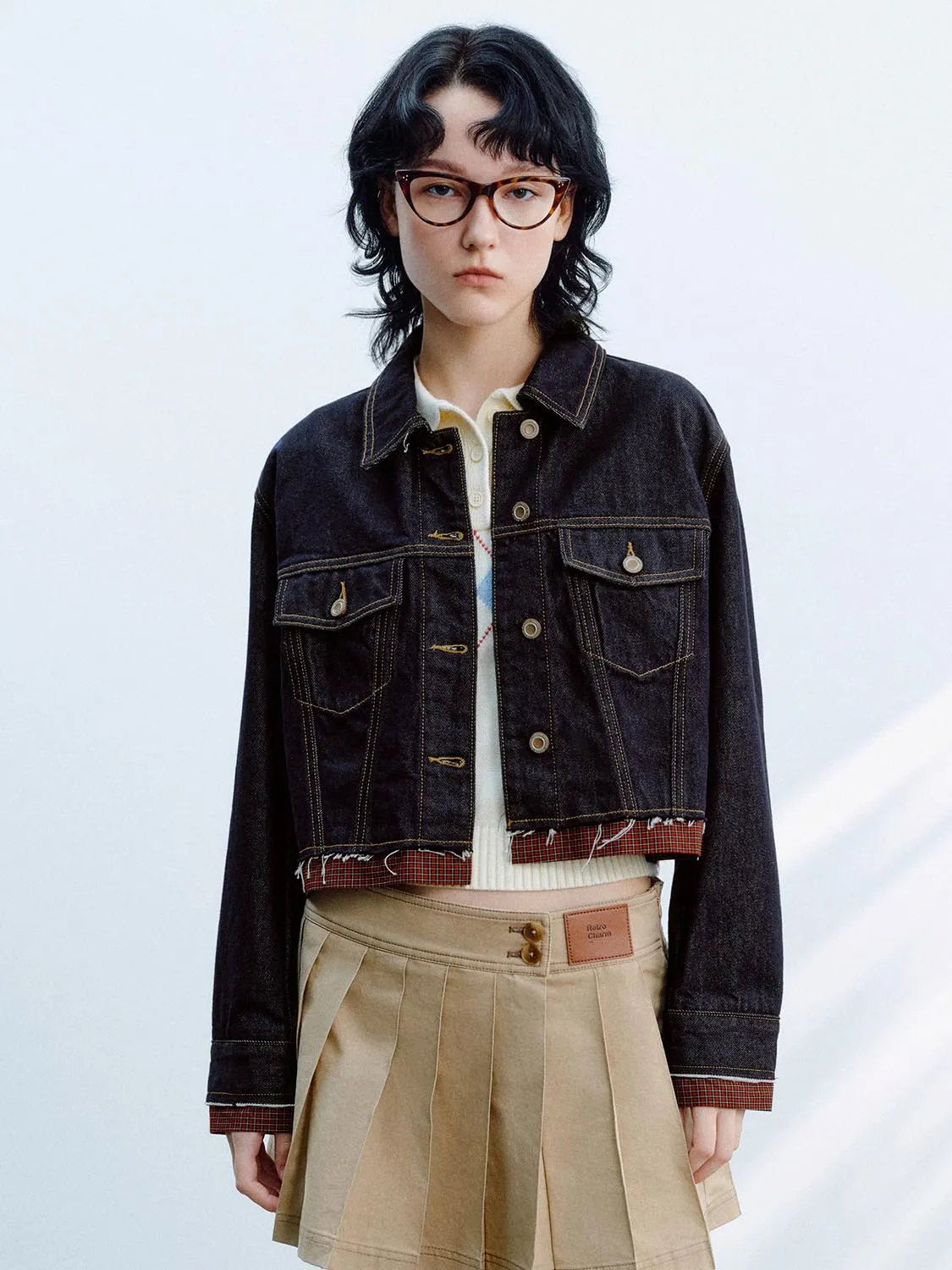 Cropped Denim Jackets sold by Urban Revivo product image thumbnail 3