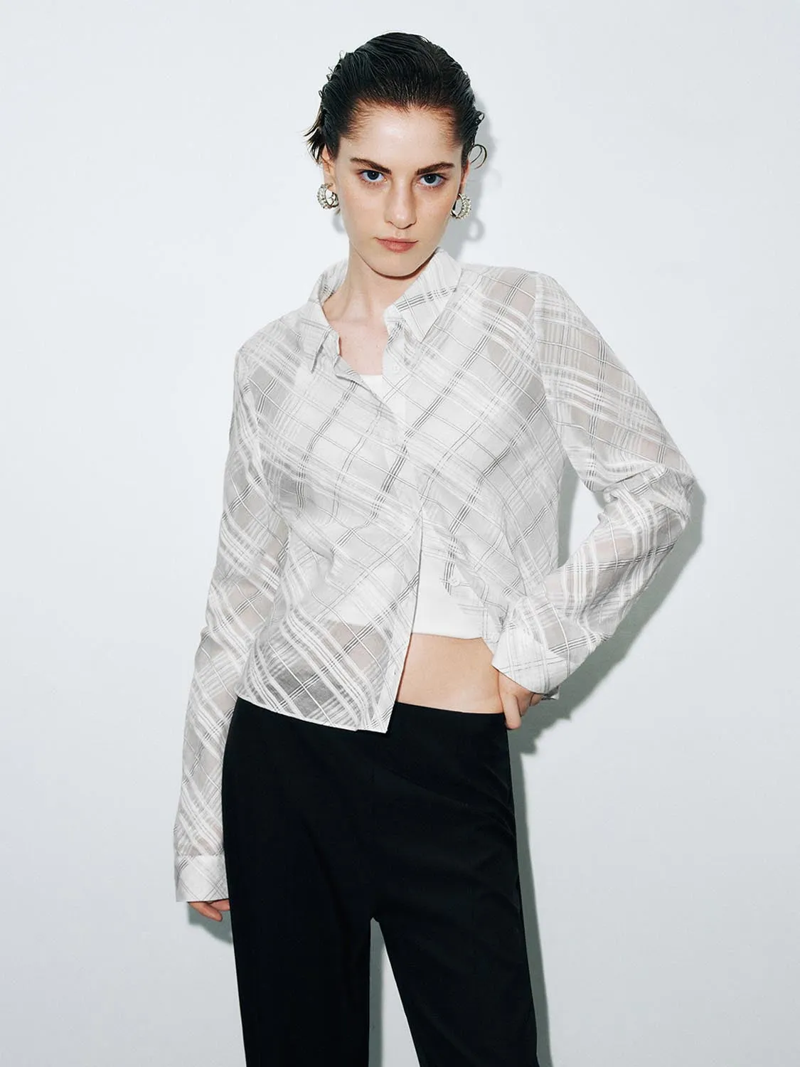 Long Sleeve Plaid Shirts sold by Urban Revivo product image thumbnail 3