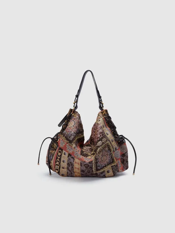 Embroidery Ruched Shoulder Bags sold by Urban Revivo