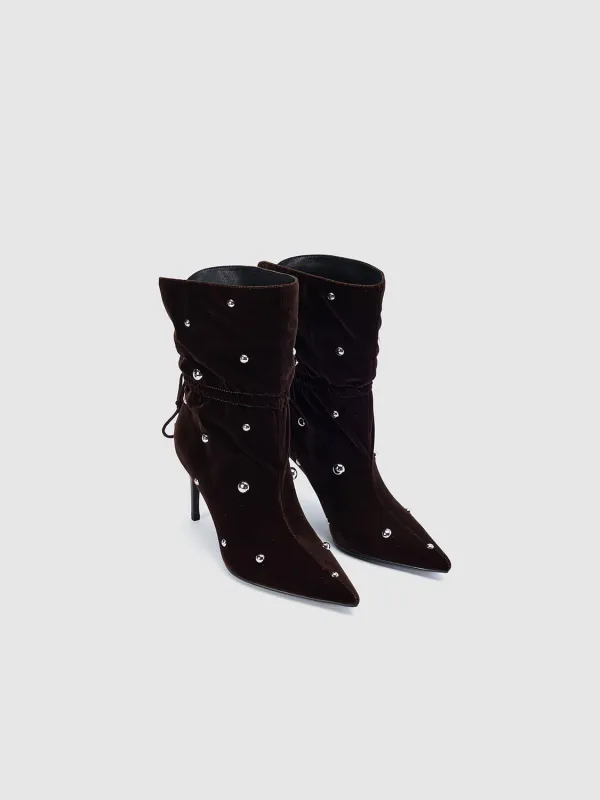 Sparkly Point Toe Ankle Boots sold by Urban Revivo