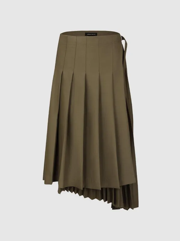 Asymmetric Pleated A-Line Midi Skirts sold by Urban Revivo