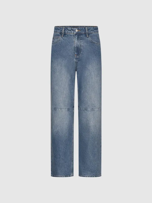 Wide-Leg Loose Jeans sold by Urban Revivo