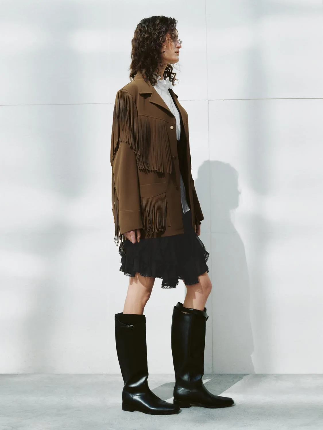 Fringe Notch Collar Jackets sold by Urban Revivo product image thumbnail 5