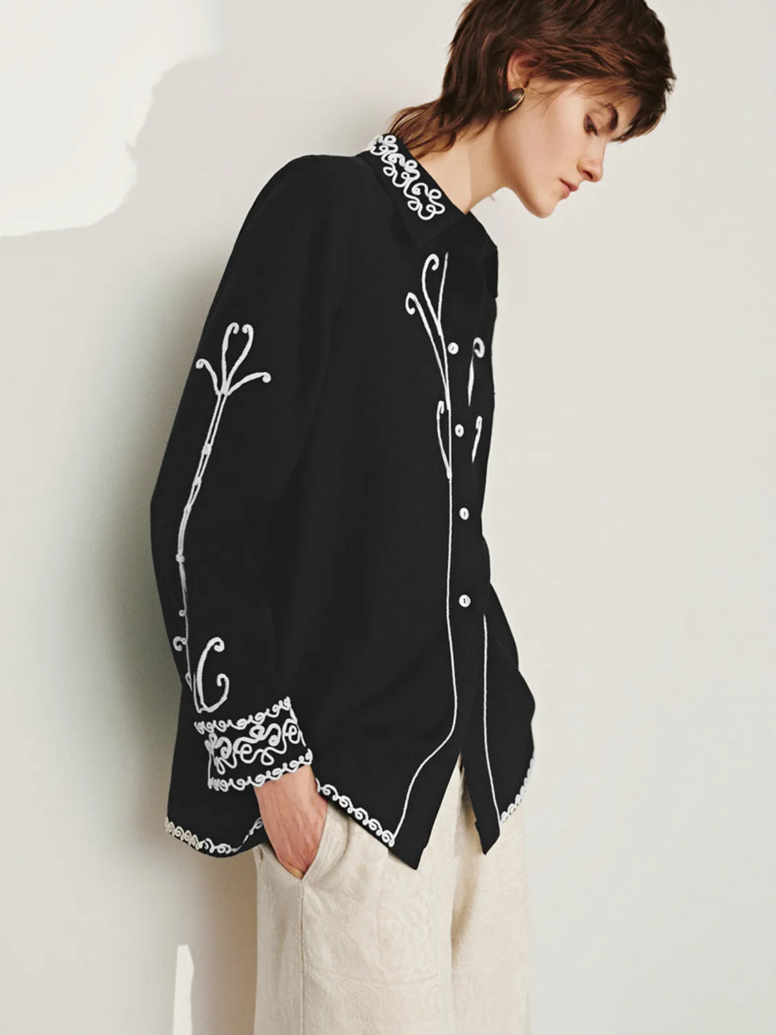 Button Up Long Sleeve Shirts sold by Urban Revivo product image thumbnail 3