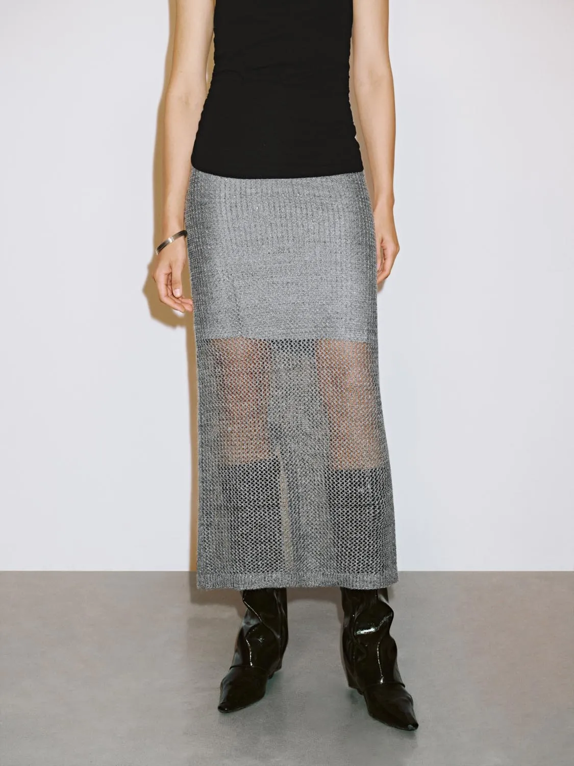 Skinny Knitted Midi Skirts sold by Urban Revivo product image thumbnail 2
