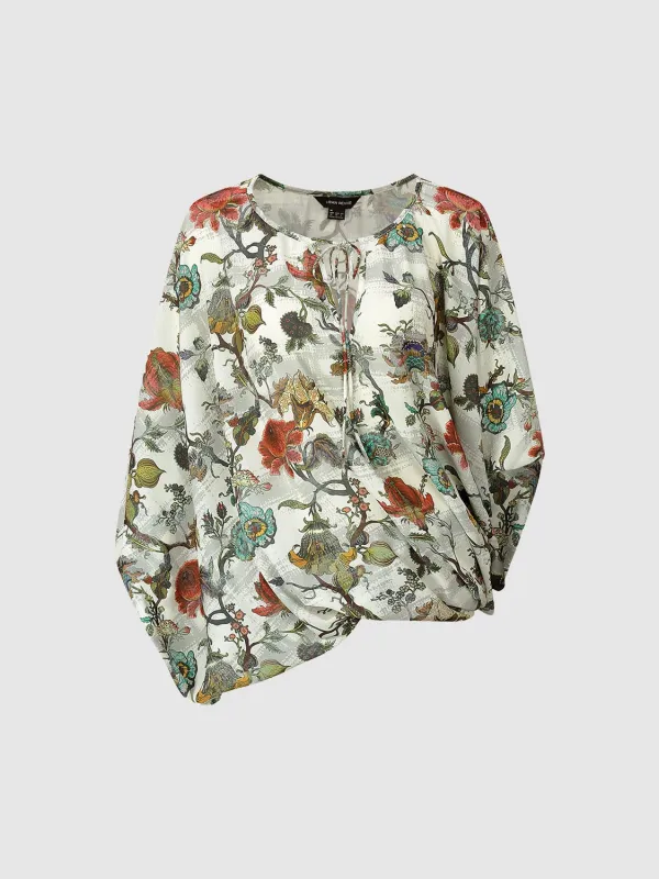 Tied Crew Neck Overhead Shirt sold by Urban Revivo