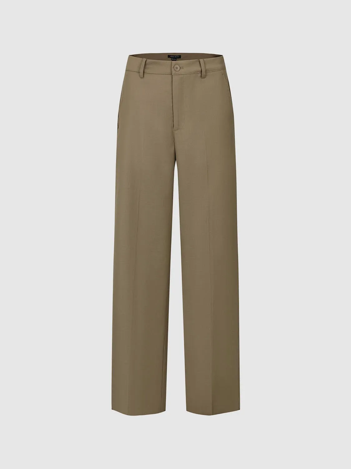 Wide-Leg Straight Pants sold by Urban Revivo