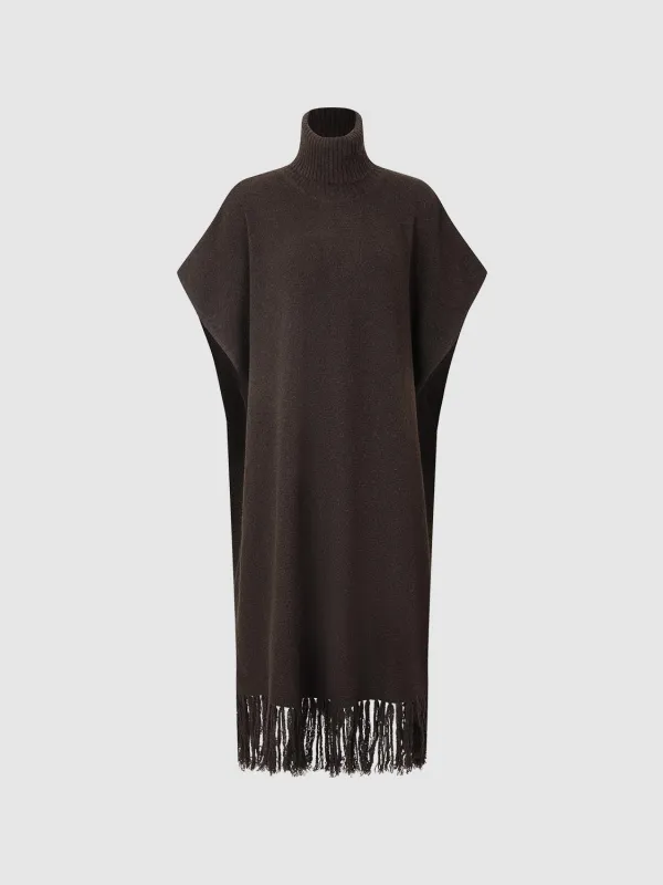 Tassels Stand Collar Knitted Midi Dresses sold by Urban Revivo
